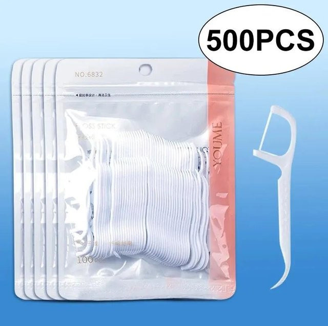 Bestbags Einweg-Zahnseide-Sticks, Interdentalreinigung, 100/300/500 Stück - Bild 1