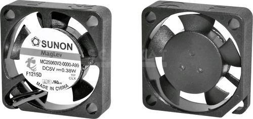 SUNON Axiallüfter MF25060V21000UA99 in Schwarz, B/T/H: 2,5 x 2,5 x 0,6 cm, 5 V - Bild 1
