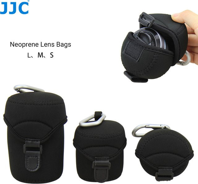 JJC Neopren-Objektivtasche in Schwarz für Canon EF-M 18–150 mm, 18–55 mm, 55–200 mm und Sony E 10–18 mm - Bild 1