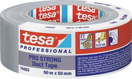 tesa Duct Tape Pro-Strong Gewebeband Grau, Breite: 50 mm, Länge: 50 m - Bild 1