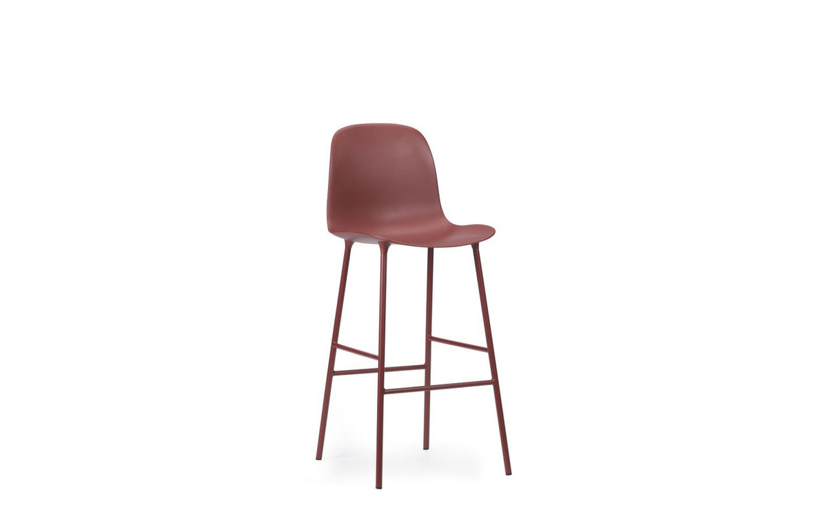 Normann Copenhagen Form Barstuhl aus Stahl in Rot - Bild 2