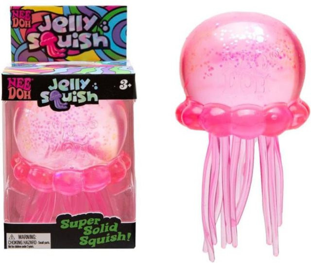 Binchi Fitness Asmr Qualle Squishy Spielzeug, glitzergefüllt, wackelnde Tentakel, langsamer Rückprall - Bild 1