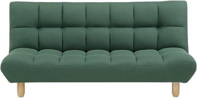 Vente-unique Schlafsofa Esteban in Grün mit Polsterung und Schlaffunktion, Breite: 182 cm - Bild 1