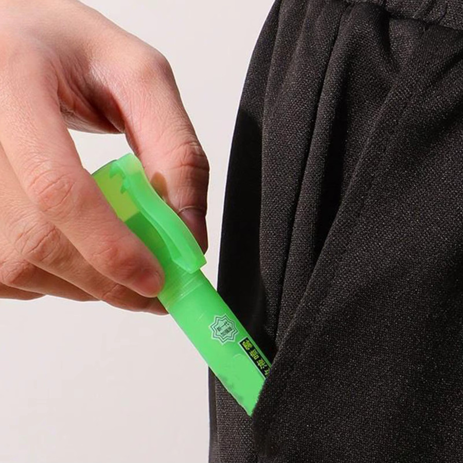 Tragbarer Datenschutz-Spray-Stift in Grün mit 10 ml Datenschutz-Flüssigkeit zur Korrektur von Thermopapier - Bild 2