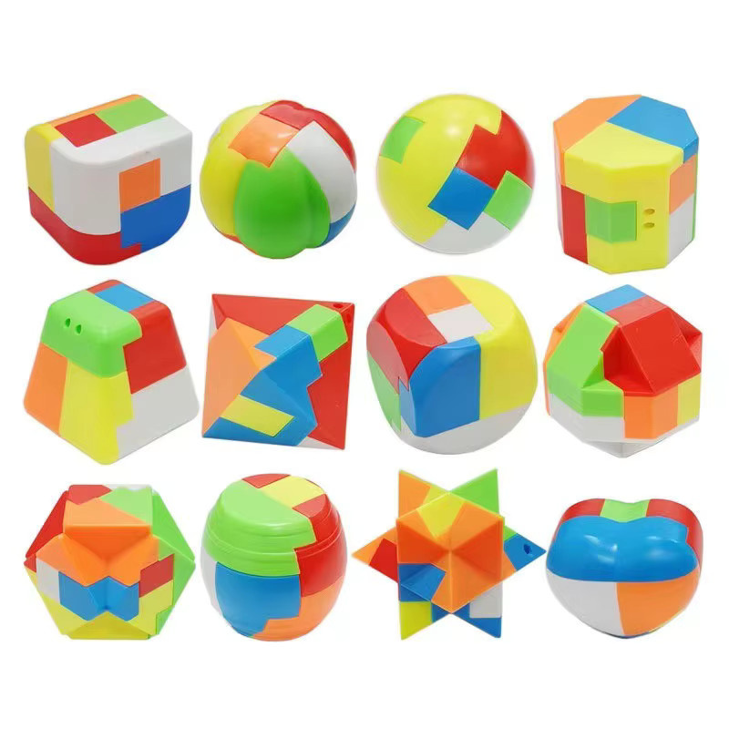 Luban Lock 3D-Puzzle Schlüsselanhänger, Magic Mini Cube Brain Teaser, Geschicklichkeit - Bild 2