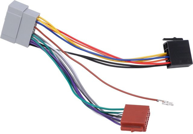 TOMTOP JMS Stereo-Kabelbaum als Ersatz für den Autoradio-Netzadapteranschluss für Chrysler 300 2004-2007, Grau/Mehrfarbig - Bild 1