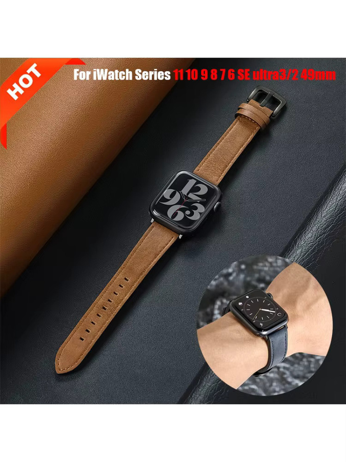 CAOWTAN Uhrenarmband Leder, Herren - Bild 3