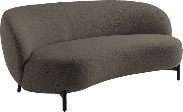 Kartell Lunam Sofa Orsetto mit Stoffbezug und Metallrahmen in Braun und Grau - Bild 1