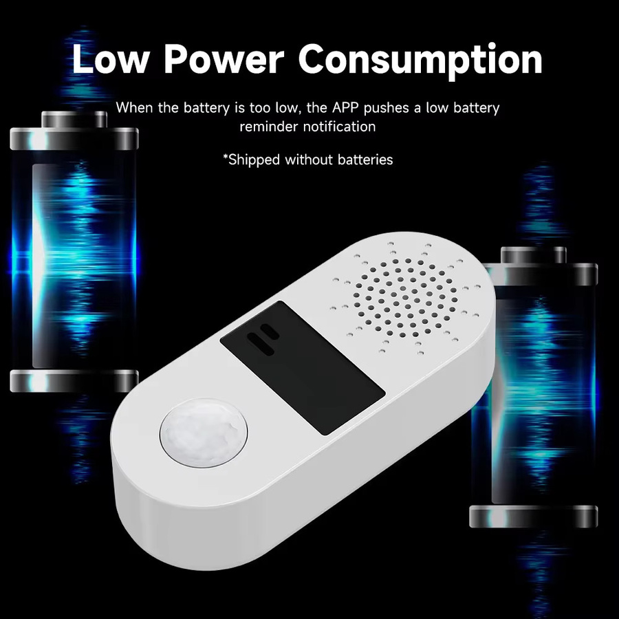 Tuya Smart Home WLAN PIR Bewegungsmelder mit Sound und Licht in Weiß - Bild 3
