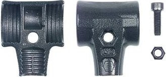 Wiha Hammerschalen-Set für Safety Schonhammer mit Schraube und Sicherungsmutter, Schwarz, 390 g - Bild 1