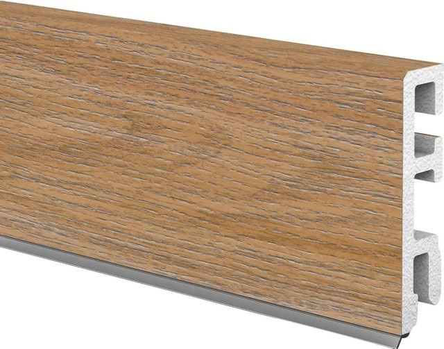 Döllken Profiles Hartschaumleiste Cubica 60 sk in Eiche Padua, Farbe: Braun, B/H: 60 mm x 14 mm, Länge: 2500 mm - Bild 1