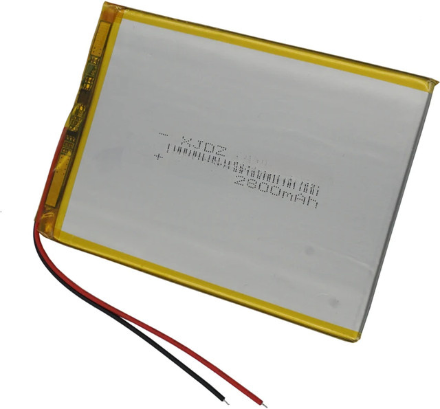 XINJ Li-Polymer Akku 3570100, wiederaufladbarer Lithium-Ionen-Akku für Telefon, GPS, E-Book Speaker, Powerbank, Tablet und PC, 3,7V, 2800 mAh, 10,36Wh, Silber - Bild 1