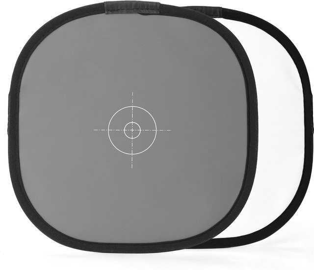 Tragbarer Fotografie Reflektor mit Grau- und Weiß-Balance Karte für den Weißabgleich, Durchmesser: 30 cm - Bild 1