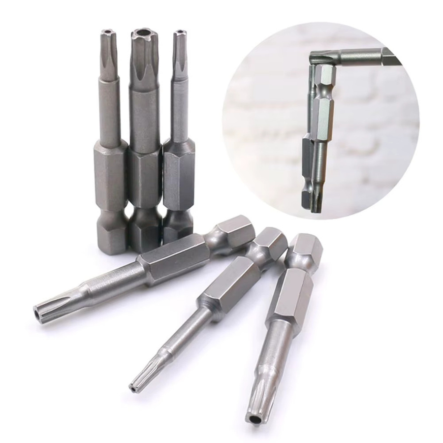VIBRATITE Magnetisches Schraubendreher Bit Set mit Loch, 8-teilig, 1/4 Hex Schaft, Torx T8-T40 - Bild 3
