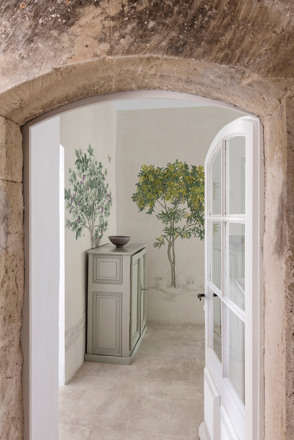 Isidore Leroy Wandtattoo Mural Arbustes Naturel Figuier in Grün, Grau und Multicolour - Bild 1