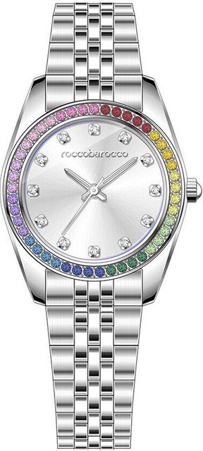 Rocco Barocco Damenuhr, Edelstahl, Silber, Quarz, Diamantbesetzt, 31 mm - Bild 1