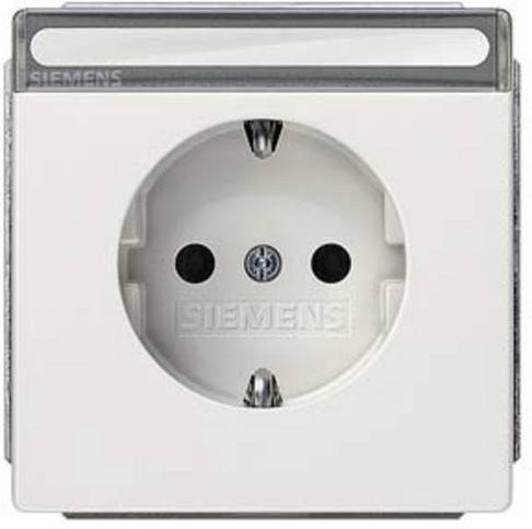 Siemens Schutzkontakt-Steckdose Delta in Weiß 5UB1857 - Bild 1