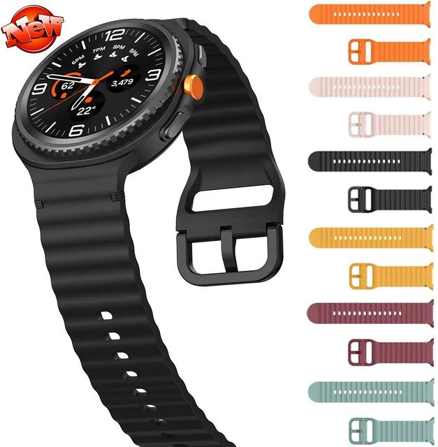 Samsung Uhrenarmband Silikon, Schwarz, Unisex - Bild 1