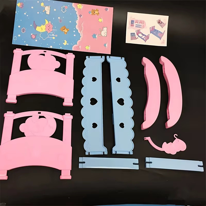 KIEKA Puppenwiege-Bett, Zubehör, Rosa / Pink, Kunststoff - Bild 4