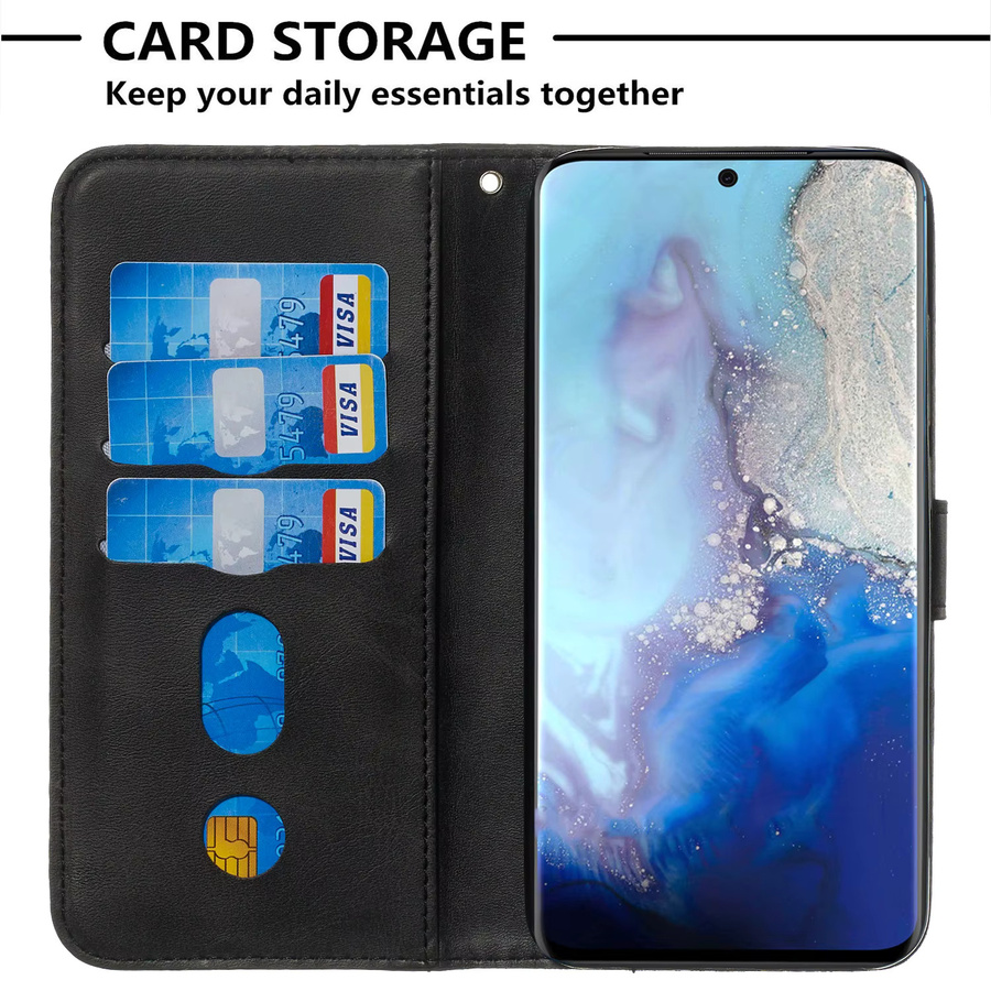 Magnetische Leder-Brieftaschenhülle für Samsung Galaxy S25 S24 S23 S22 S21 S20 Ultra Plus FE im Reißverschluss-Stil als Premium-Gehäuse in Pink oder Black - Bild 5