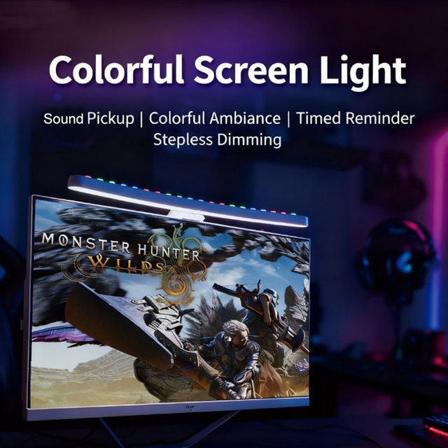 LINYILIGHT USB LED Schreibtischlampe mit RGB Hintergrundbeleuchtung in Schwarz für Home Office und Gaming - Bild 1