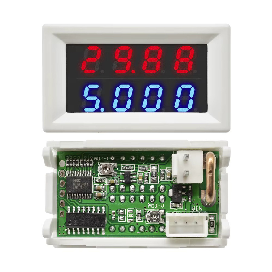 Gaqqee Digitales Voltmeter Amperemeter DC 0-100V/10A mit Dual LED Display in Rot und Blau, Hochpräzises Spannungsmessgerät und Strommessgerät mit 5 Drähten - Bild 2