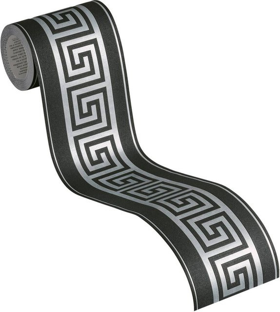 A.S. Création Selbstklebende Bordüre Mäander Schwarz B/H: 10 cm x 500 cm - Bild 3