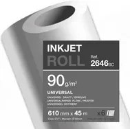 Clairefontaine Inkjet Universal Plotterpapier, Weiß, 90 g/m², 6 Rollen pro Packung - Bild 1