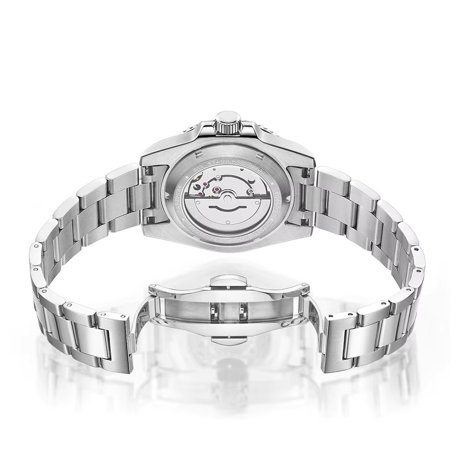 TOPHILL Herrenuhr, Automatik, Edelstahl, 40 mm, Saphirglas, Silber - Bild 5