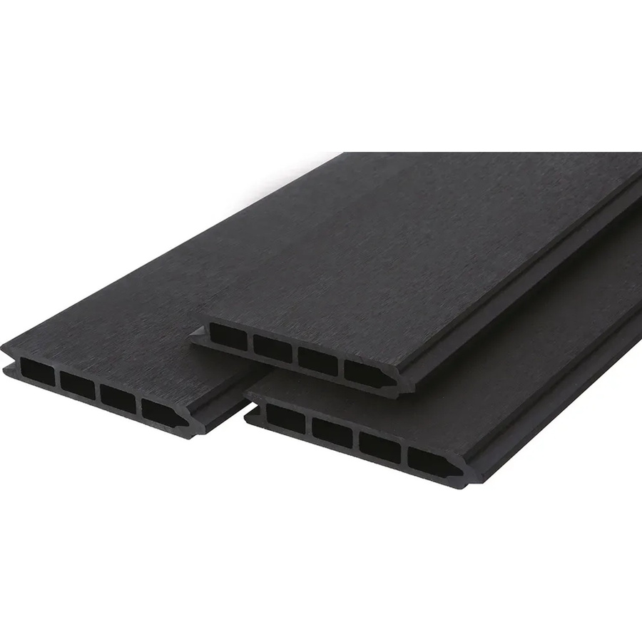 3er Set WPC Zaunpaneele Anthrazit, Höhe: 177 cm, Breite: 15 cm, Tiefe: 2,1 cm - Bild 2