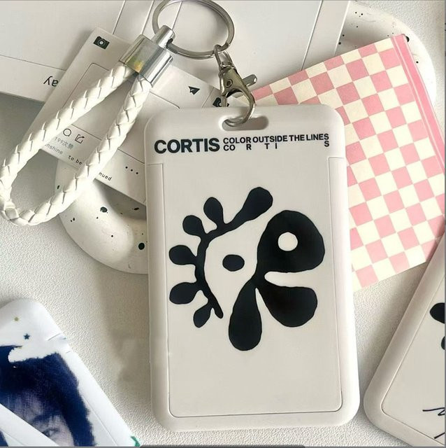CORTIS Kartenhalter Schlüsselanhänger, PVC, Weißes Lederband - Bild 1
