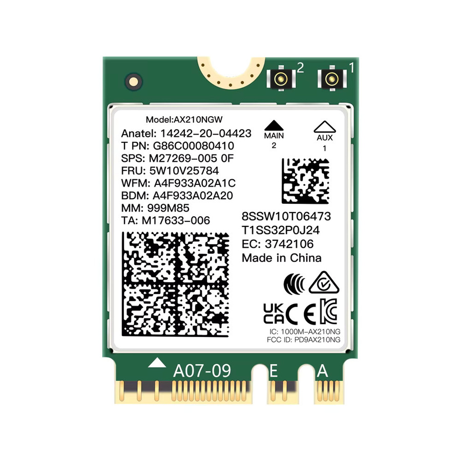 FENVI AX210 WiFi 6E M.2 Netzwerkkarte mit Bluetooth 5.3, Tri-Band 5GHz/6GHz/2,4GHz, 5374Mbps, 802.11AX Wireless NGFF für Laptop und PC, Win10/11 - Bild 5