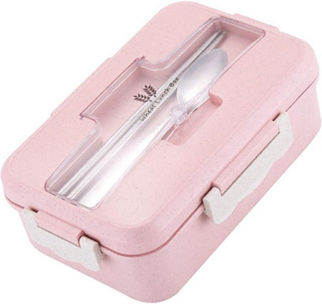 CosyHome Bento-Box mit Thermoisolierung und Trennfächern, rosa, 1000ml - Bild 1
