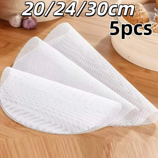 5 Stück YOCITY Silikon Mesh Pads, runde und hitzebeständige Dampfer Liner, weiß, Durchmesser: 20 mm - Bild 1