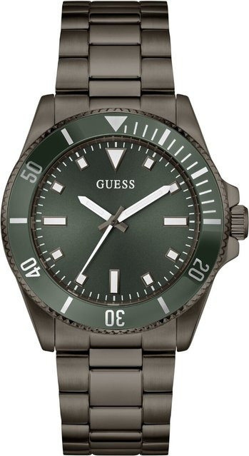 Guess Herrenuhr Cliff, Quarz, Edelstahl, 42 mm, Grau, 5 ATM - Bild 1