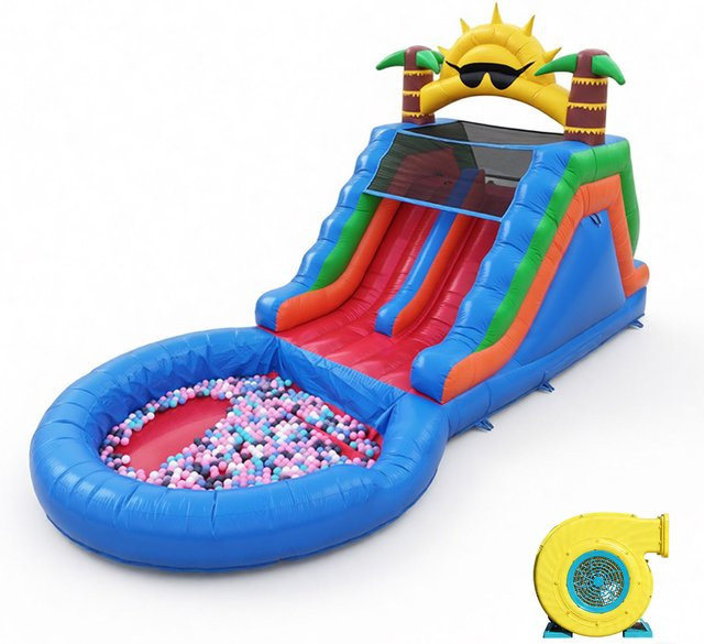 Commerci Aufblasbare Hüpfburg-Wasserrutsche, Outdoor-Spielzeug - Bild 1