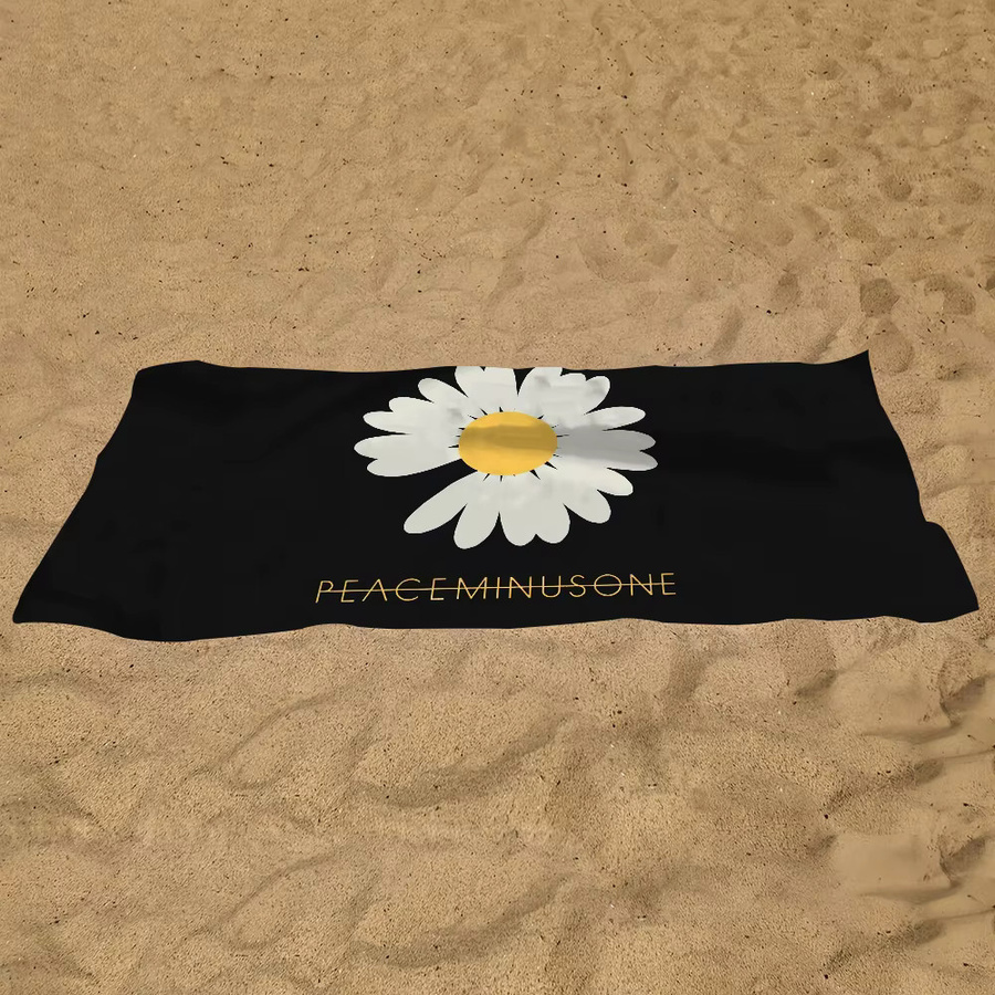 Schnelltrocknendes P-Peaceminusones Handtuch in Schwarz für Sport, Reise und Wellness - Bild 4