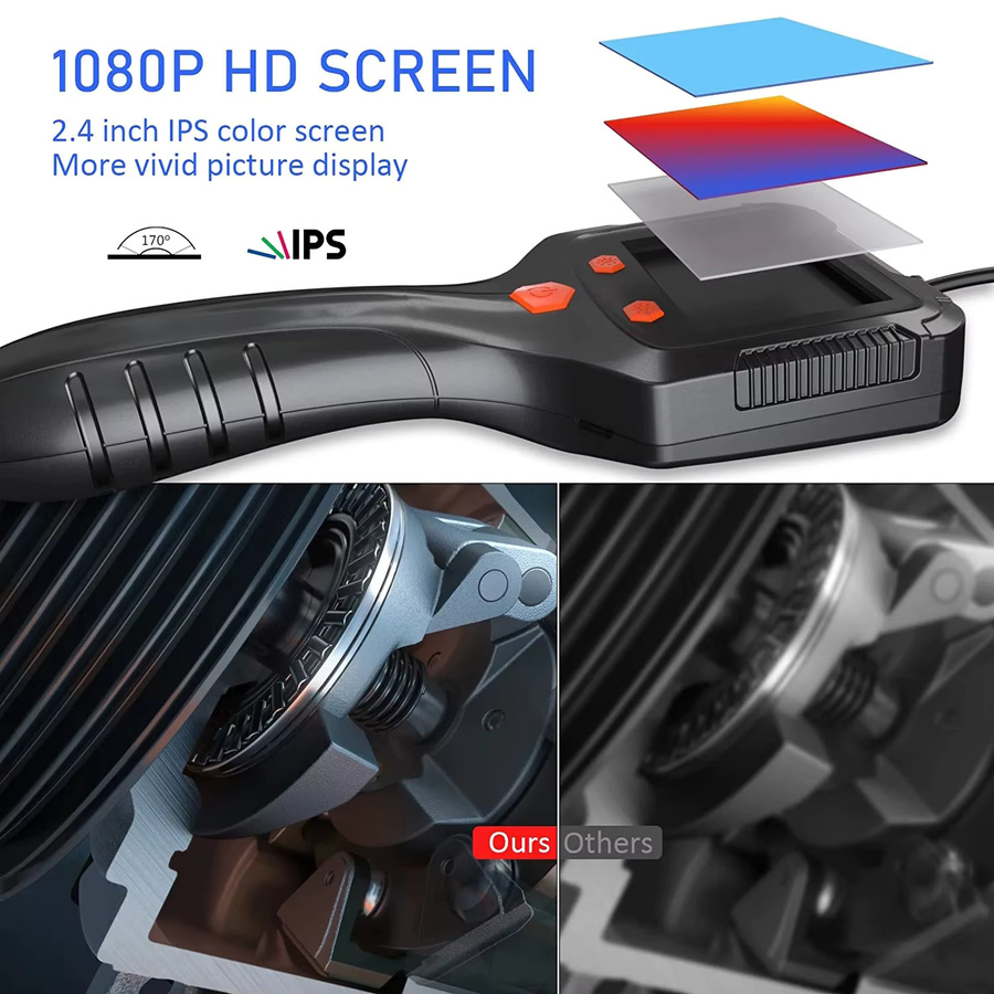 DUTRIEUX 2 in 1 Automotive Boroskop Endoskop mit 1080P Video Kamera für Rohr- und Fahrzeuginspektionen in Schwarz - Bild 3