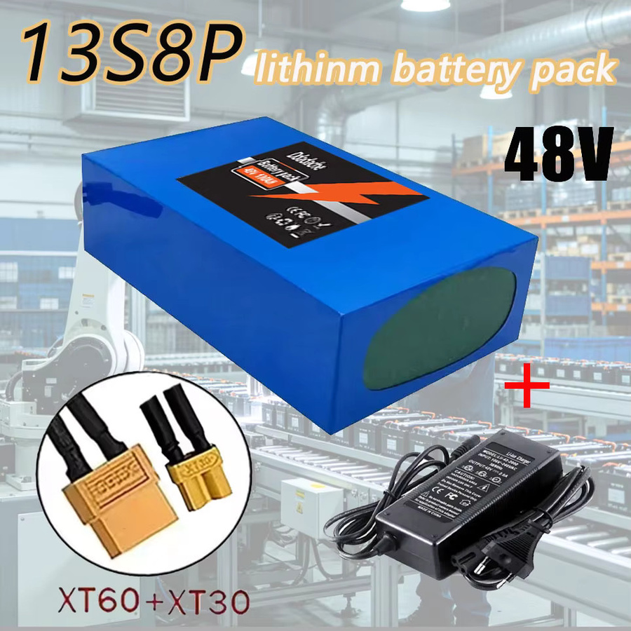 Lithium-Ionen-Ersatzakku 48V 100Ah 13S8P für Citycoco-Elektroroller mit BMS in Blau - Bild 7