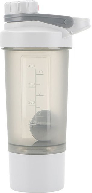 FEB.WIND Protein-Shaker Trinkflasche aus Kunststoff, Pink/Transparent, 400 ml - Bild 1