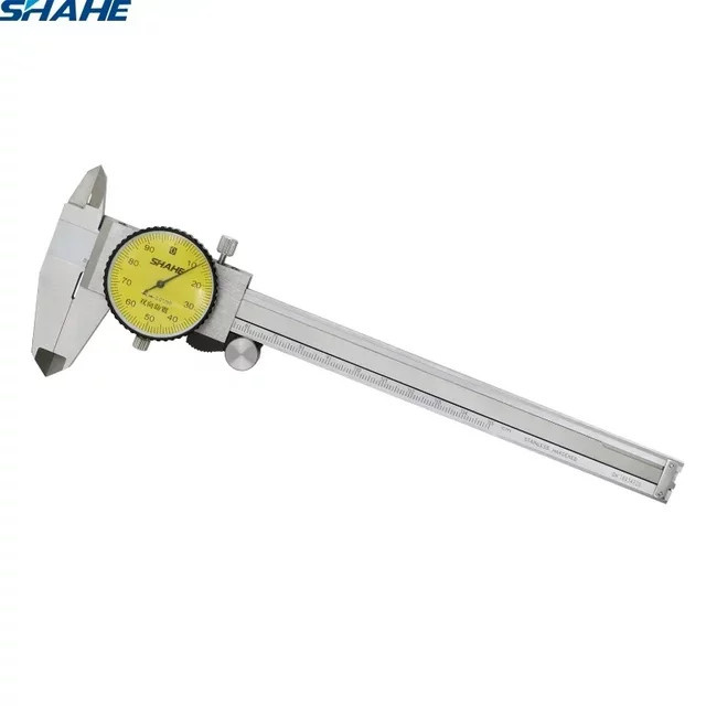 SHAHE Präzisions-Zifferblatt-Messschieber in Silber, Messbereich 150 mm, Genauigkeit 0,01 mm - Bild 1