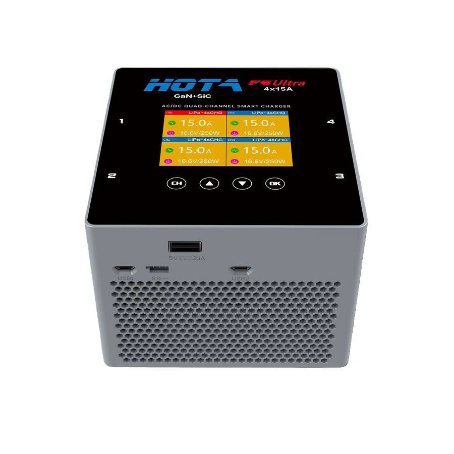 HOTA F6 Ultra Intelligentes Balancer-Ladegerät mit AC/DC-Eingang für 1-6S Li-Po Akkus und Galliumnitrid-Stromversorgung - Bild 2