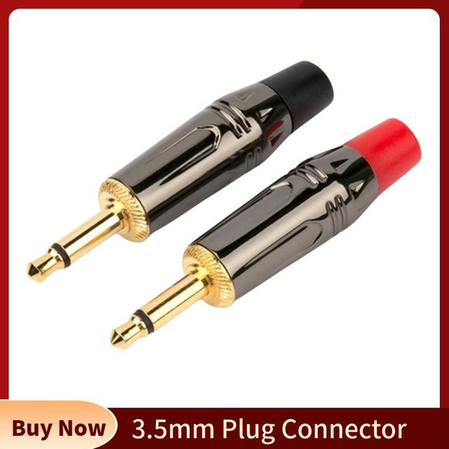 HEDANP 3,5 mm Audio-Anschluss 2-poliger Mono-Stecker männlich zum Löten in Multicolor - Bild 1