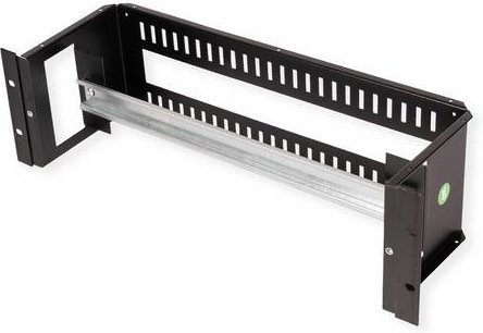 Roline 19-Zoll Hutschienenträger 3 HE, Schwarz, H x B x T: 13,3 x 48,2 x 12,3 cm - Bild 1