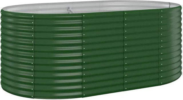 vidaXL Hochbeet aus verzinktem Stahl in Grün, B/T/H: 175 x 100 x 68 cm - Bild 1