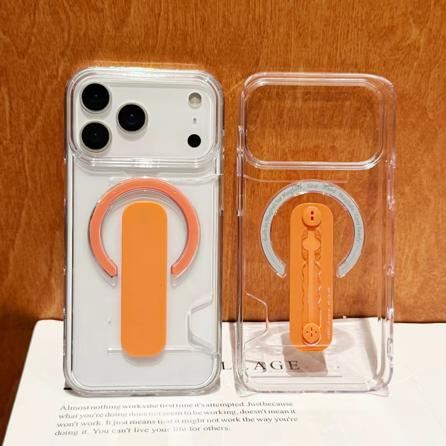 SUNWARD MagSafe Kreditkartenhalter-Hülle aus transparentem Acryl für iPhone in Blau - Bild 2