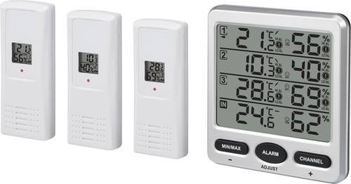 Renkforce Funk-Thermo-Hygrometer TF0073 in Silber - Bild 1