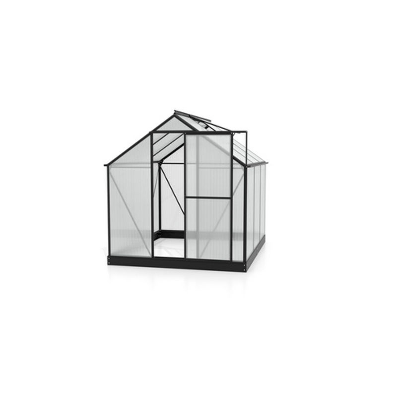 Vitavia Gewächshaus Eos in Schwarz mit Polycarbonat-Verglasung und Stahlfundamentrahmen, B/T/H: 197,7 x 208,0 x 229,0 cm - Bild 5