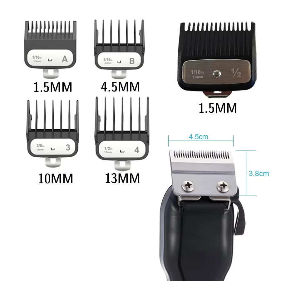 Kemei Limit Kamm für KM-1990, Schwarz - Bild 4