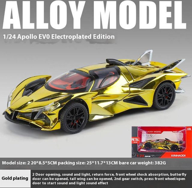 Linyi Toy Car Apollo Evo Sportwagen-Modell, 1:24, Bunt, mit Ton und Licht, ab 14 Jahren - Bild 1
